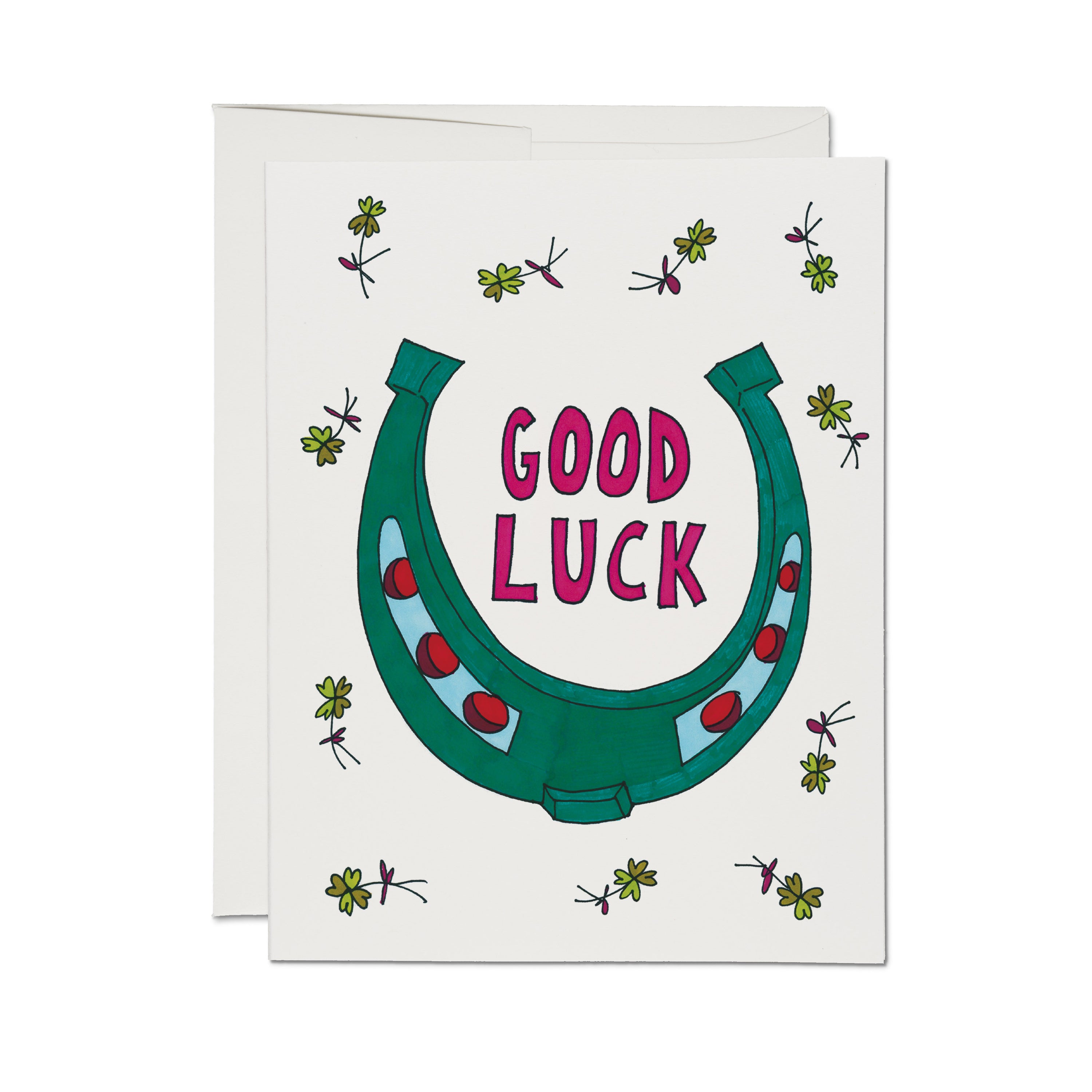 Good Luck Clover greeting card