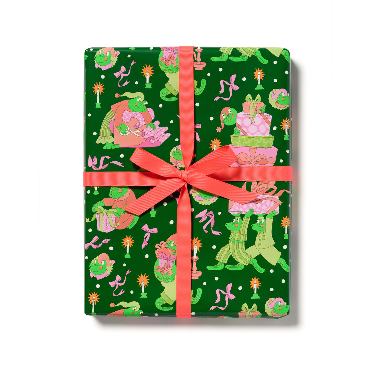 Frog Christmas 10 ft wrap roll