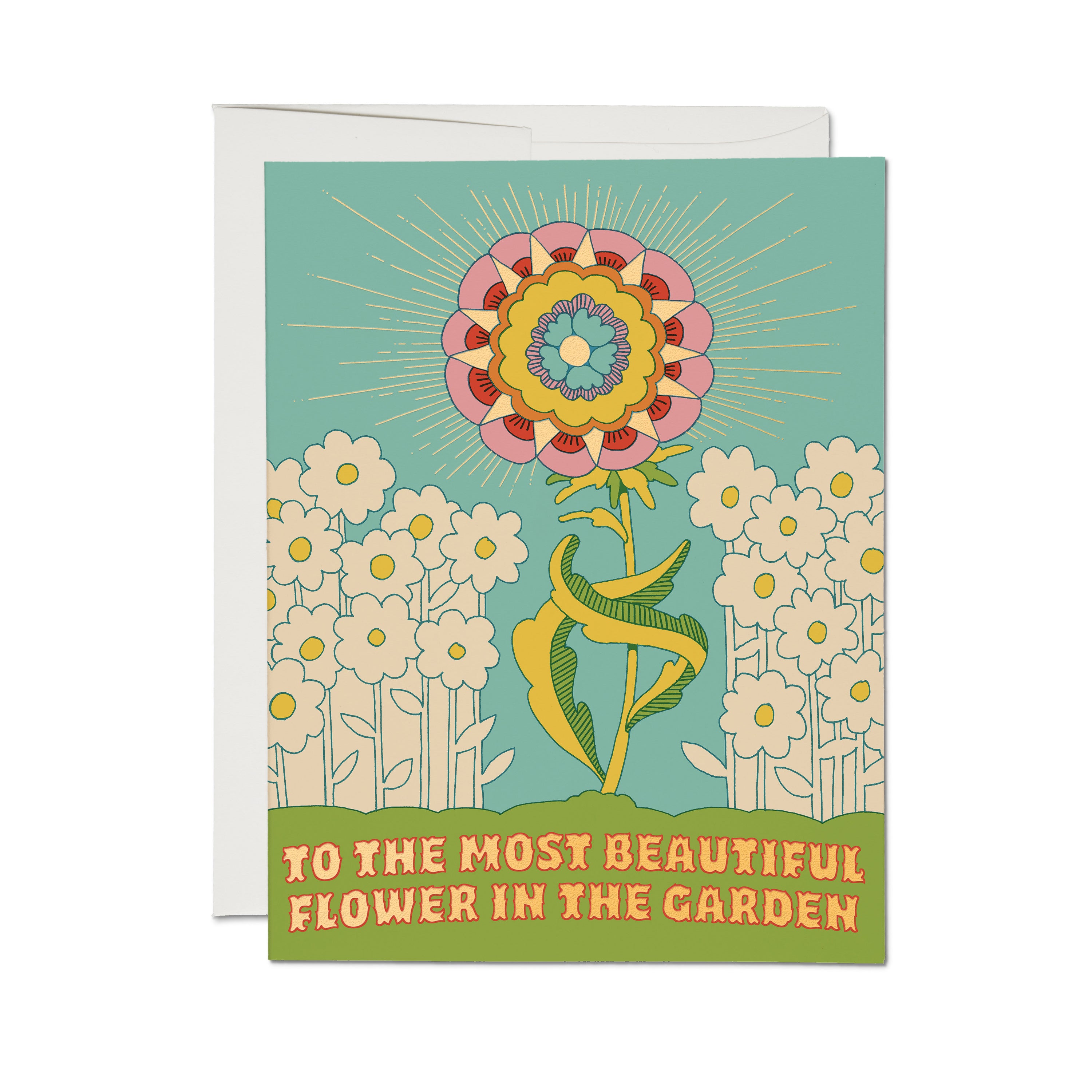 Beautiful Flower greeting card Single