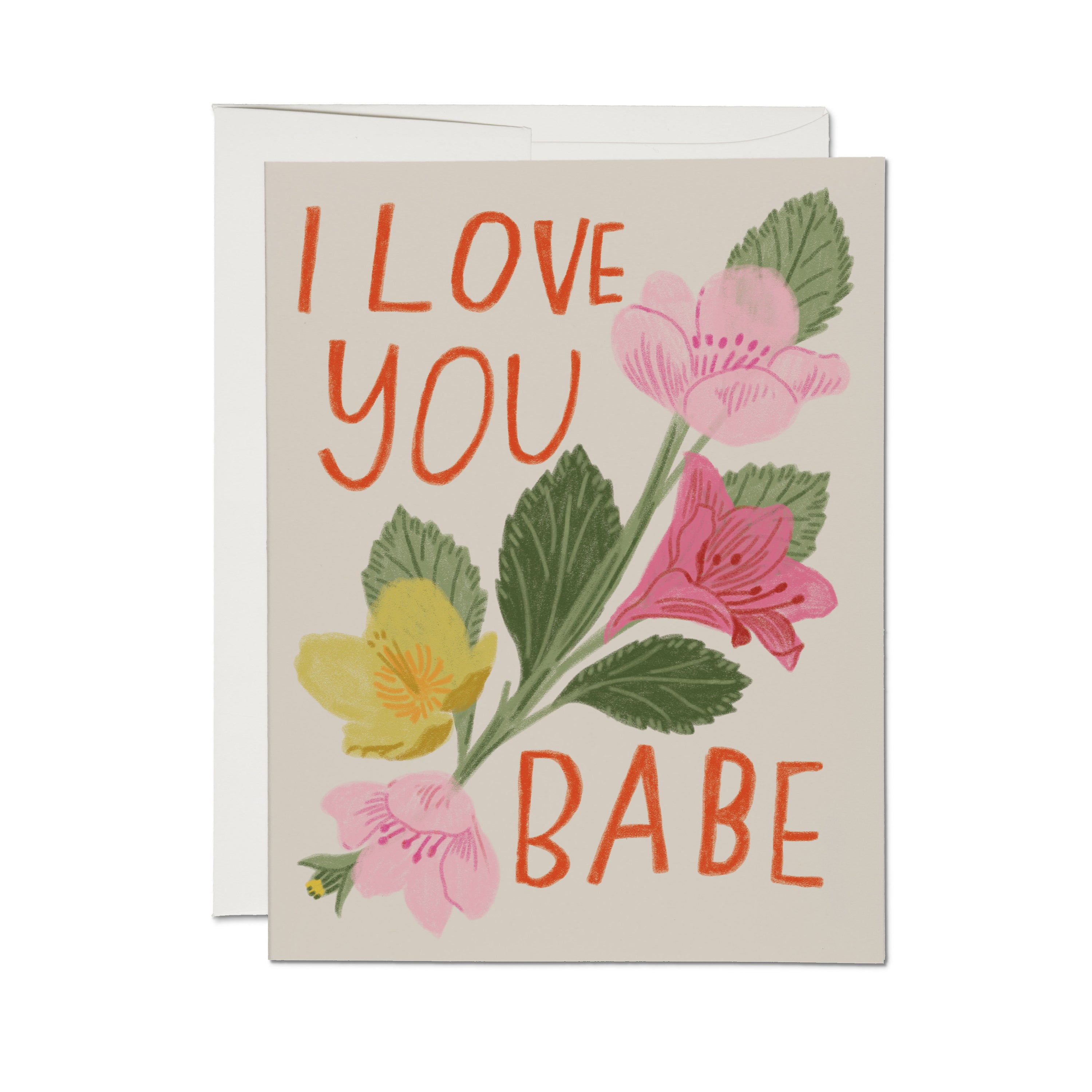 Love You Babe greeting card Single