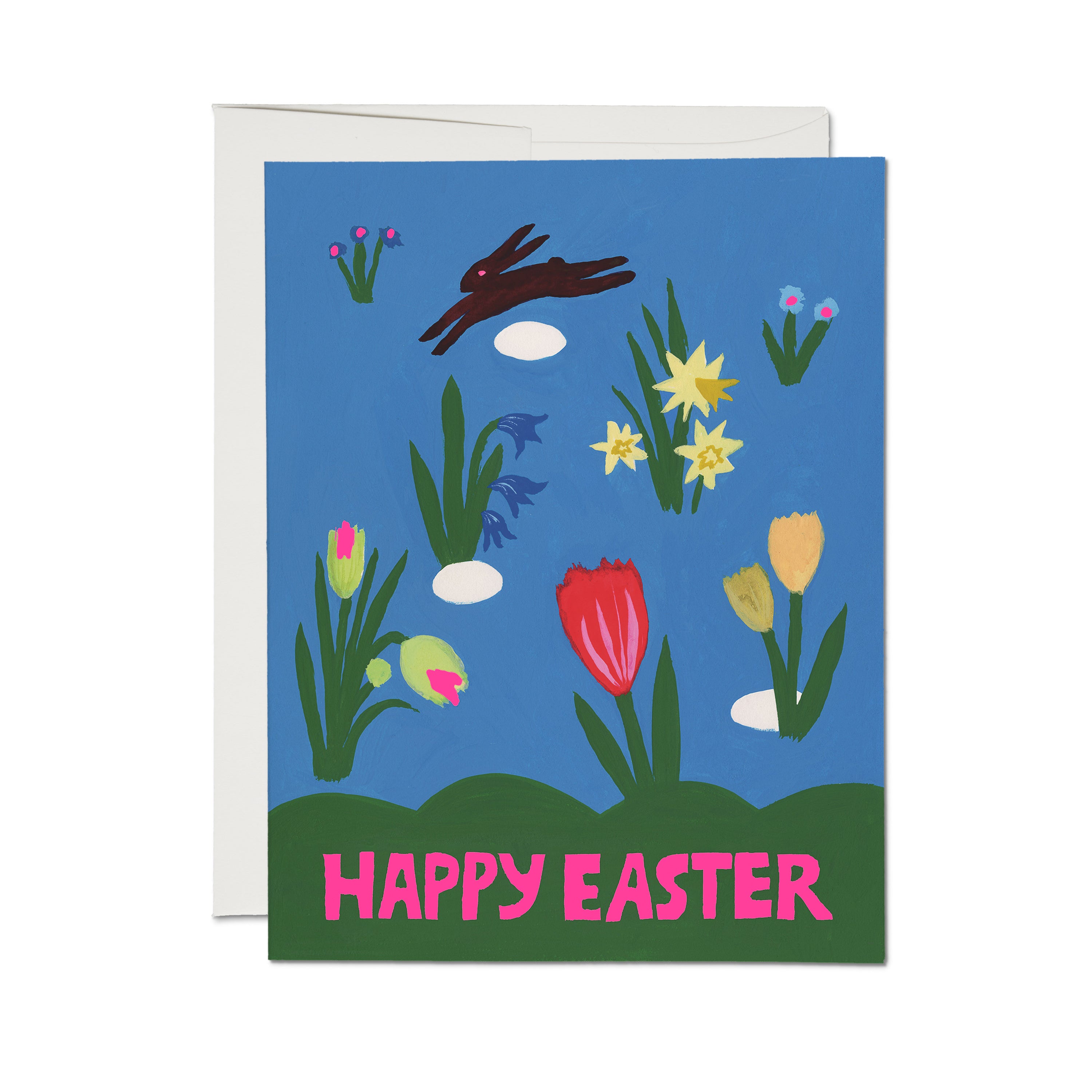 Spring Tulips greeting card Single