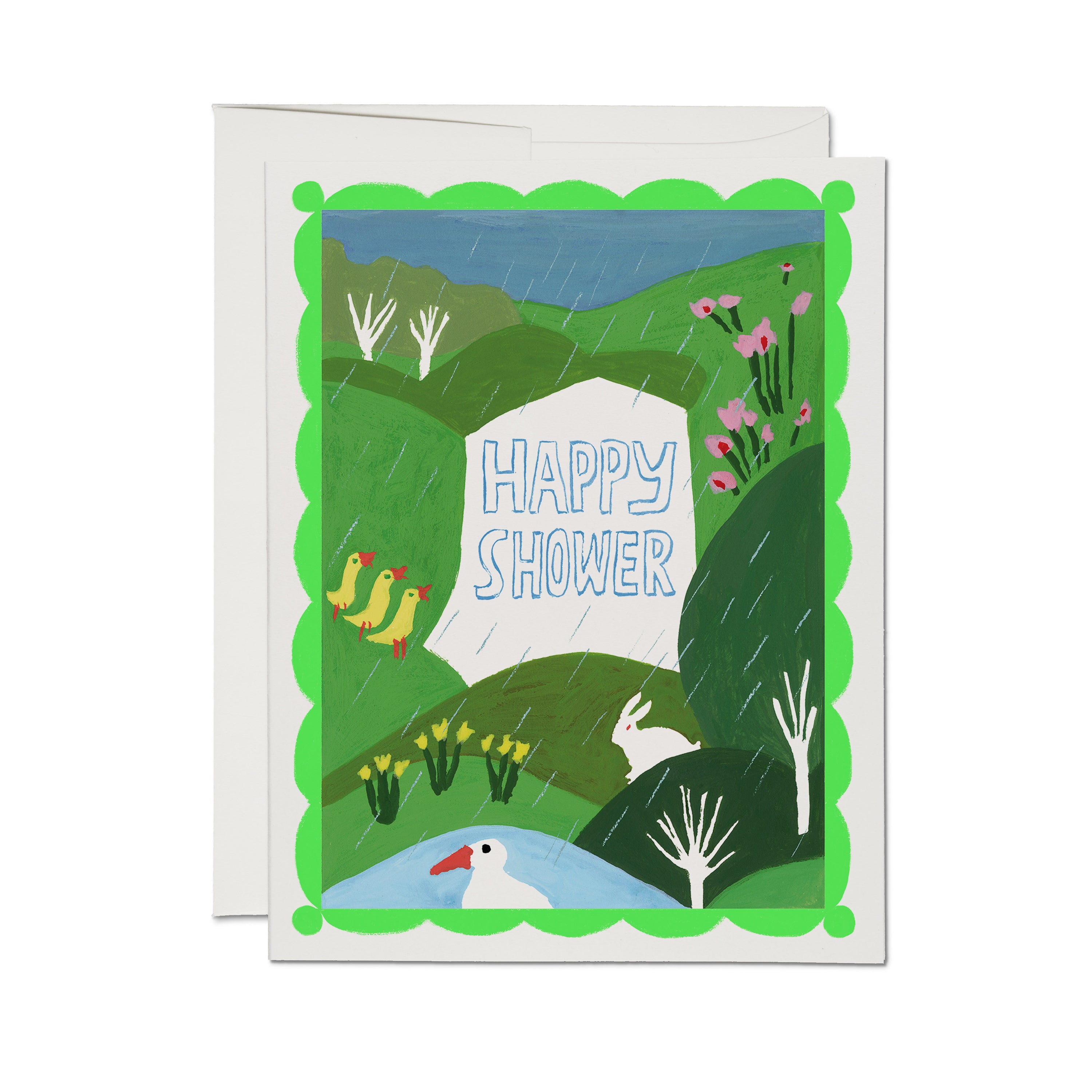 Shower with Love greeting card Single
