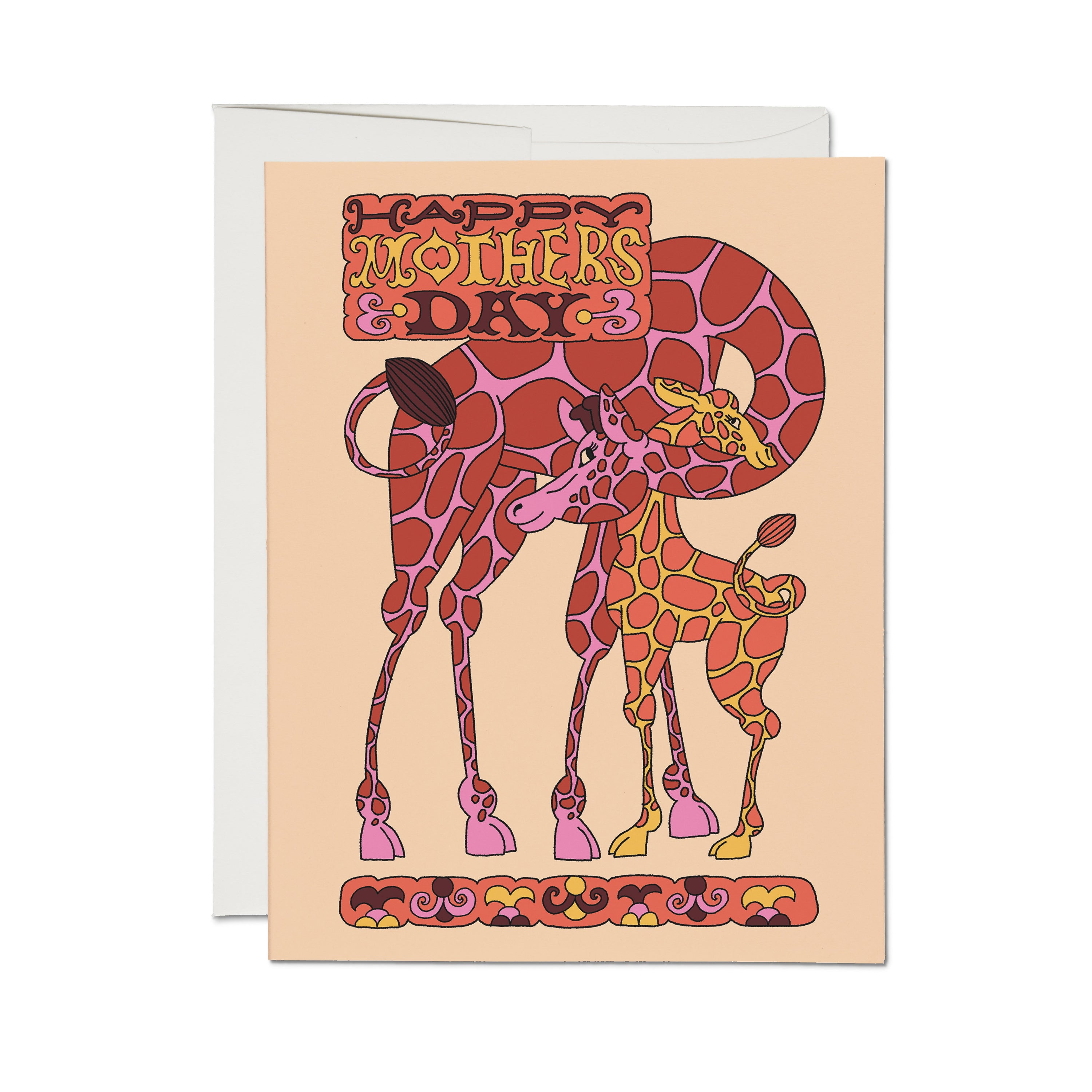 Giraffe Mom greeting card Single