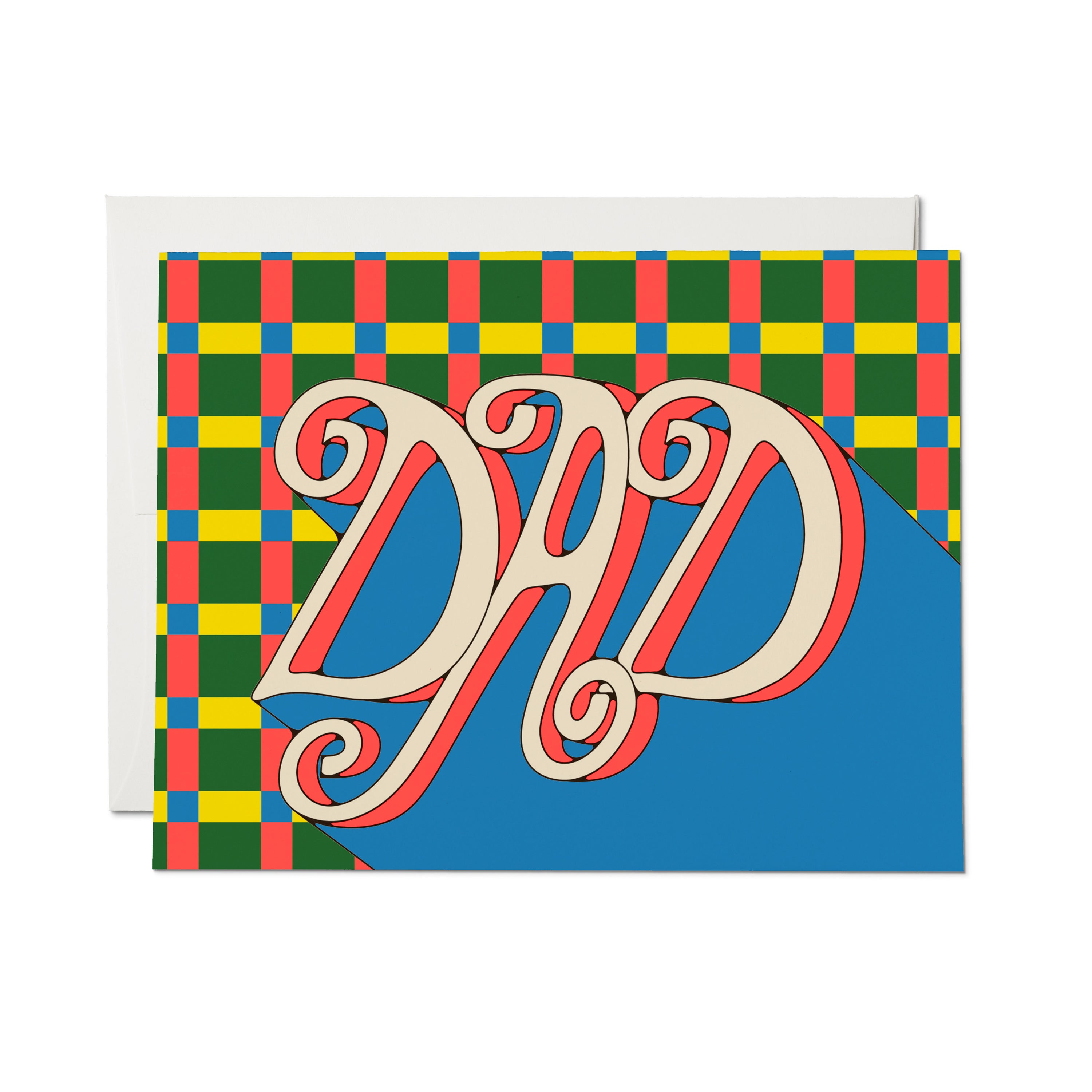 Plaid Dad greeting card Single