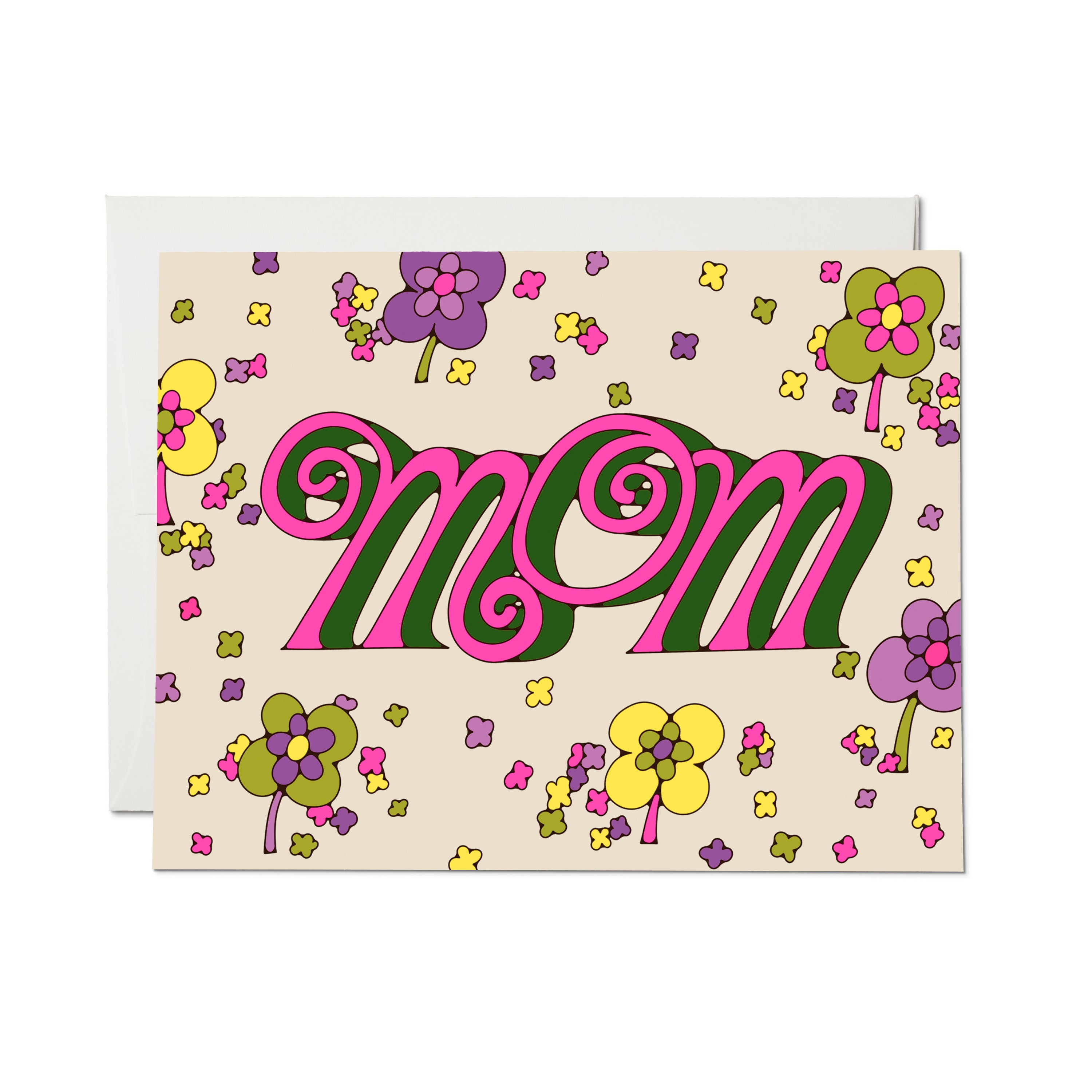 Cheerful Mom greeting card Single
