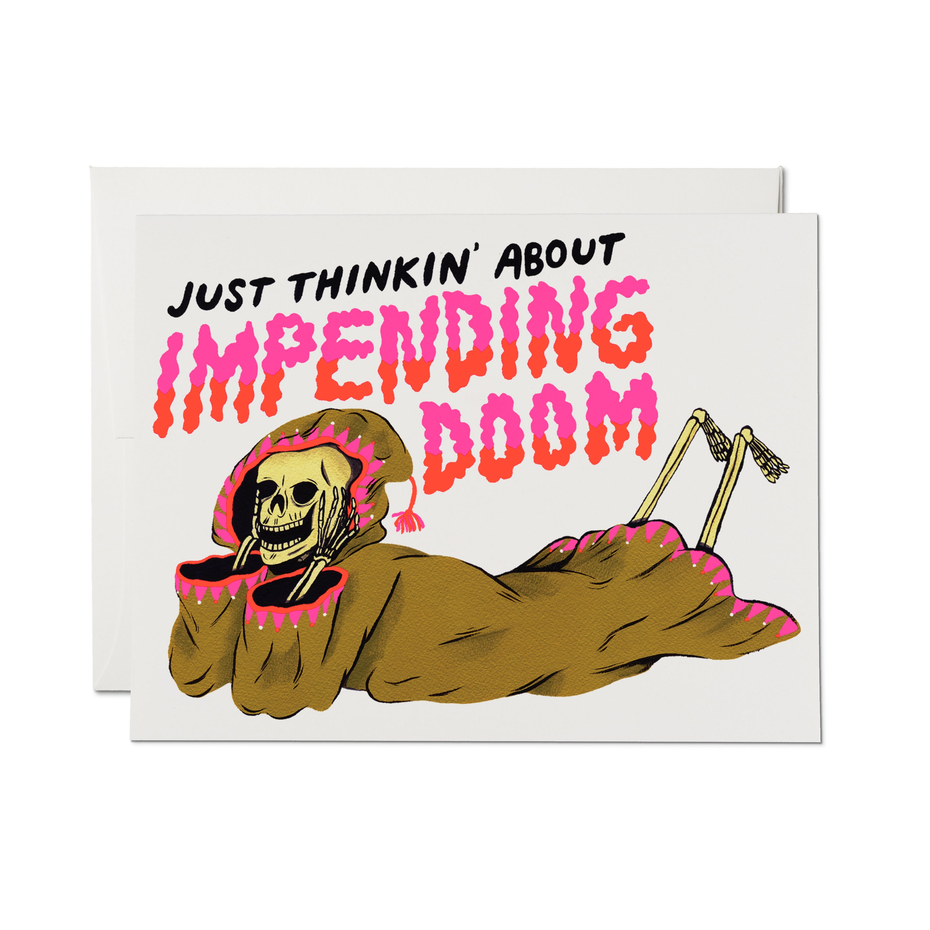 Impending Doom greeting card Single