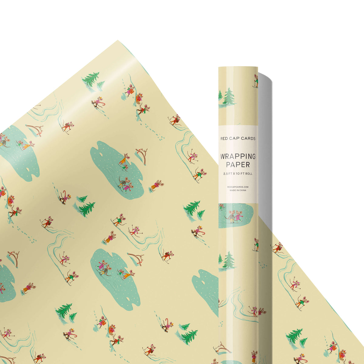 Winter Mice 10 ft wrap roll