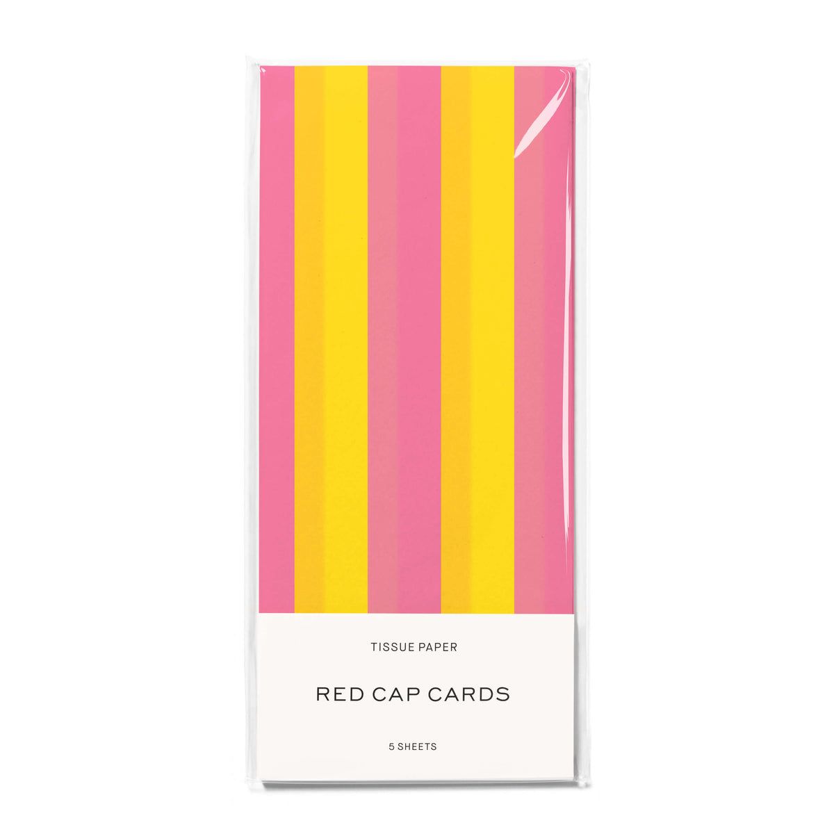 Pink and Yellow Stripes tissue 5 Sheets